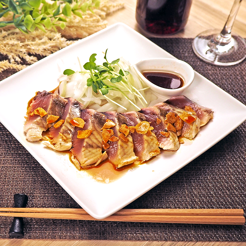 【B10】かつおのレアステーキ