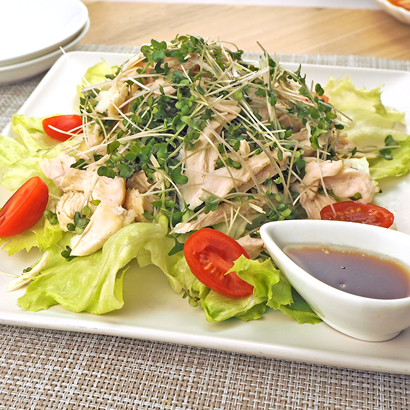 【H168】鶏ささみのサラダ～和風アマニドレッシング～